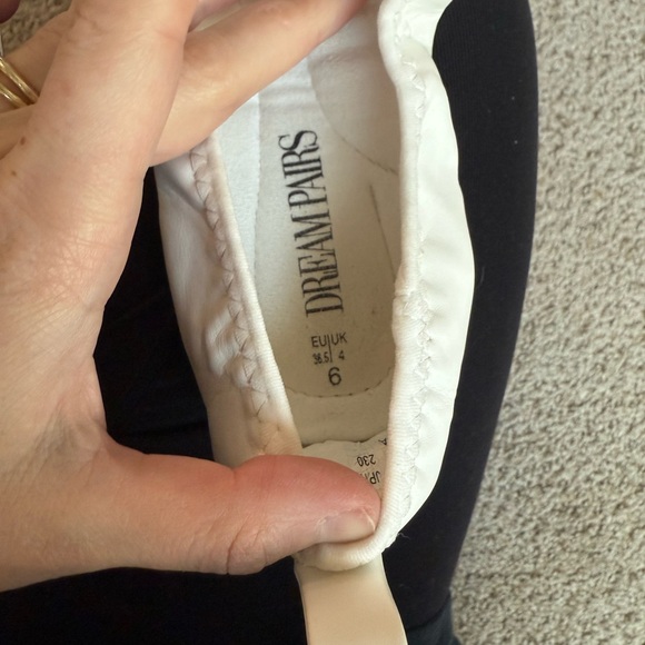 White Ballet Flats with Bow - Picture 9 of 9